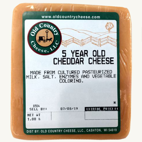 1 lb. 5 Year Old Cheddar