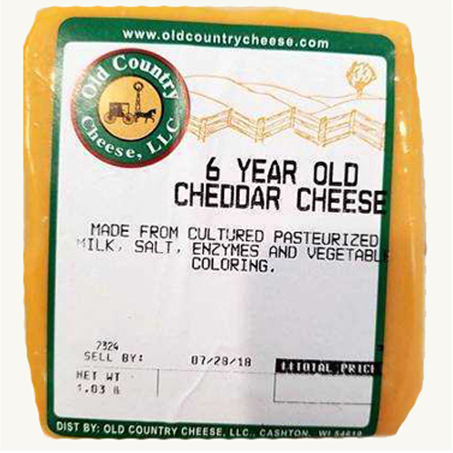 1 lb. 6 Year Old Cheddar