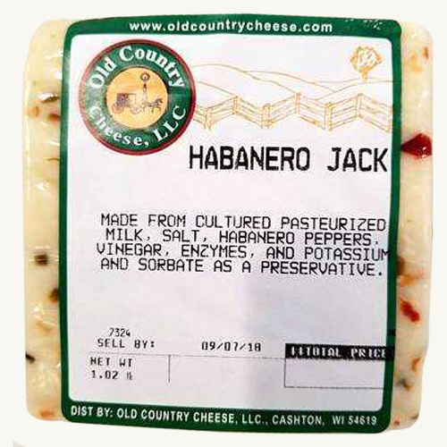 1 lb. Habanero Jack Cheese