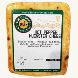 1 lb. Hot Pepper Muenster Cheese