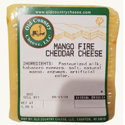 1 lb. Mango Fire Cheddar Cheese